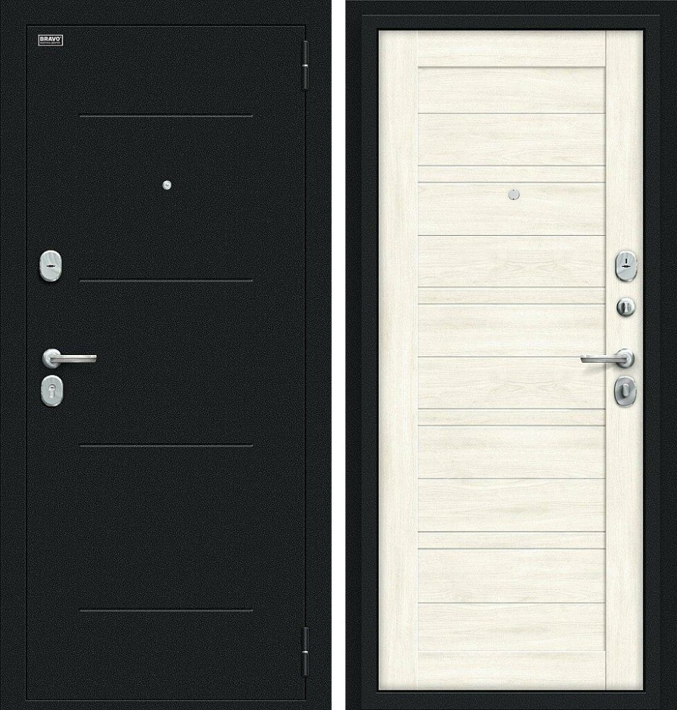 Дверь Сити Kale Букле черное/Nordic Oak BR4544