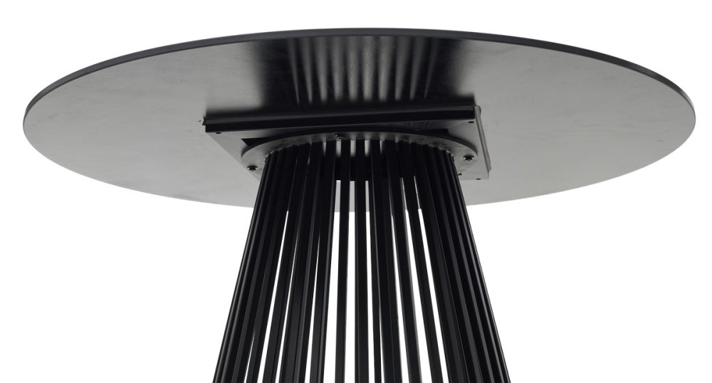 Товар Стол TERNI 120 MATT BLACK MARBLE SOLID CERAMIC Черный мрамор матовый, керамика /Черн.каркас, ®DISAUR MC63540