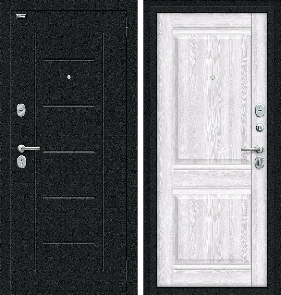 Дверь Некст Kale Букле черное/Riviera Ice BR4542
