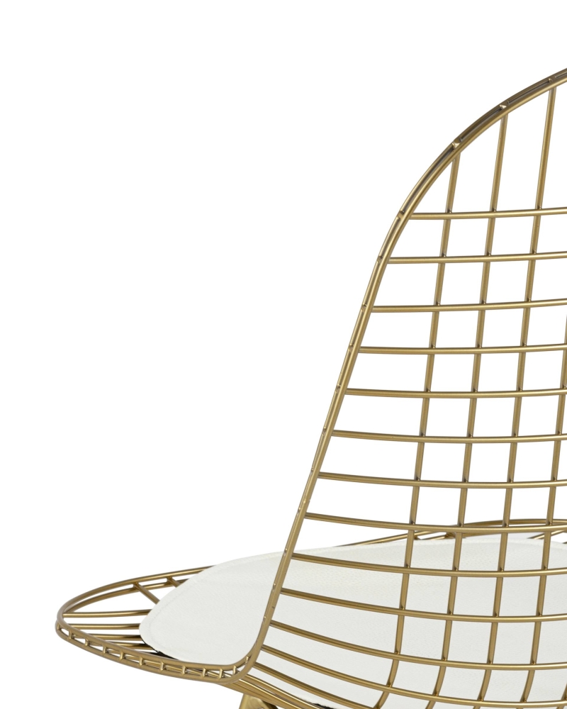 Товар Стул обеденный Eiffel золотой с белой подушкой SG1879