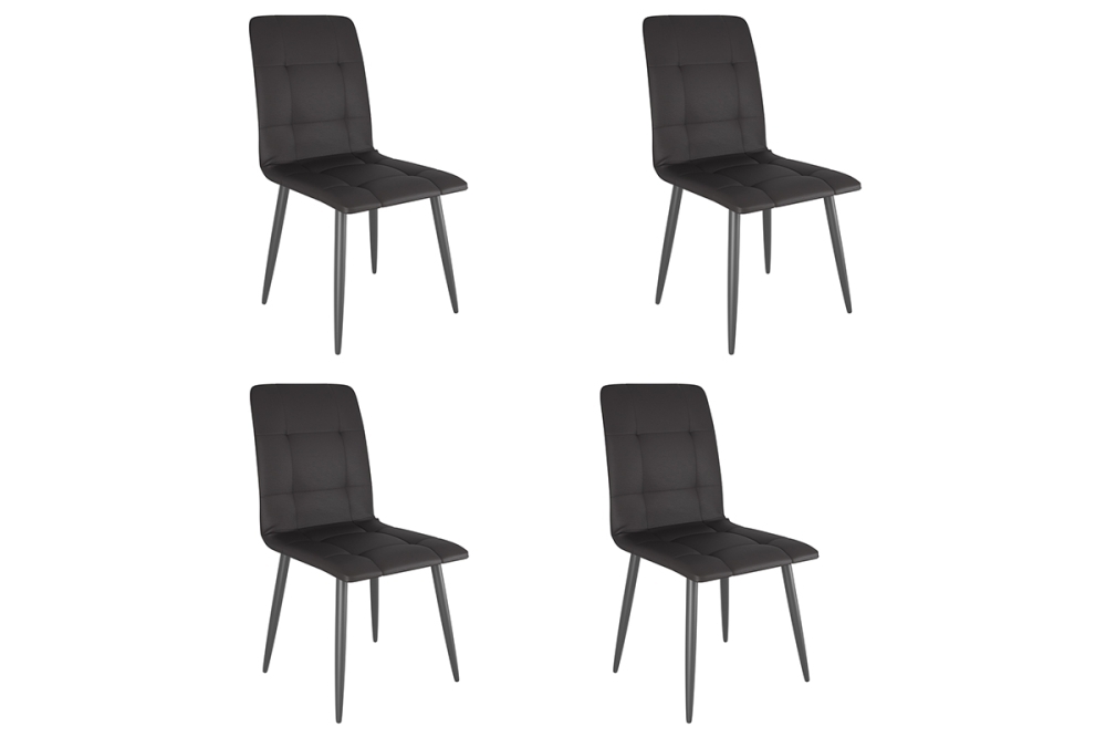 Набор стульев Мартин (4 шт.) кофе (экокожа)/черный MBS7995