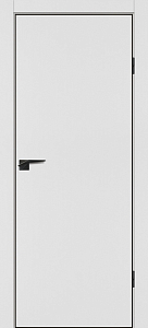 Товар Межкомнатная дверь П-1 кромка АБС черная c 4-х ст. Белый матовый