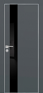 Товар Межкомнатная дверь ПХ-10  AL кромка с 4-х ст. Графит матовый