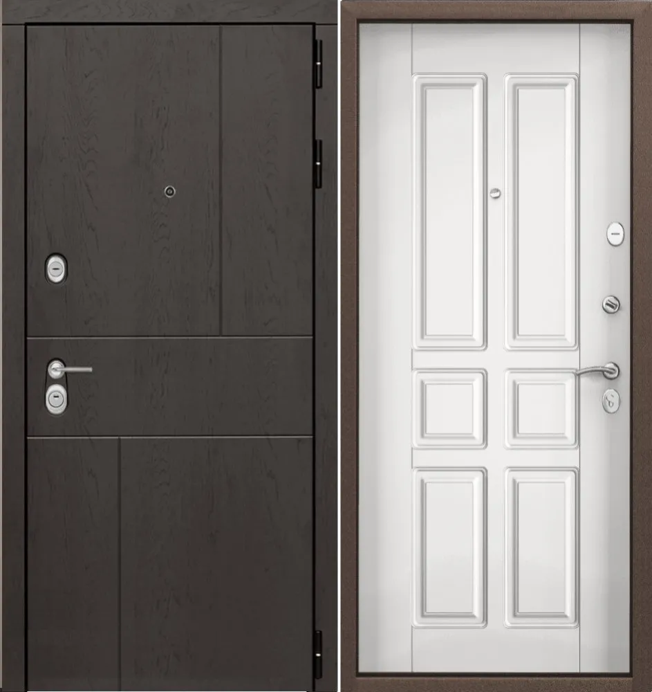 Дверь Цербер 3К(Чёрный муар) Нео Венге(Сменная панель) DIS006481