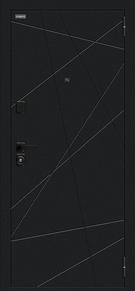 Дверь Граффити-5/SBlack Букле черное/Look Art BR6186