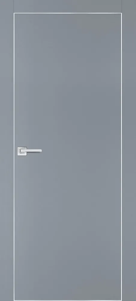 Межкомнатная дверь ПХ-1 AL кромка с 4-х ст. Серый матовый